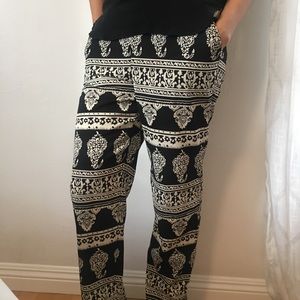 Women's Boho/Yoga Clothing Harem Pants Elephant.